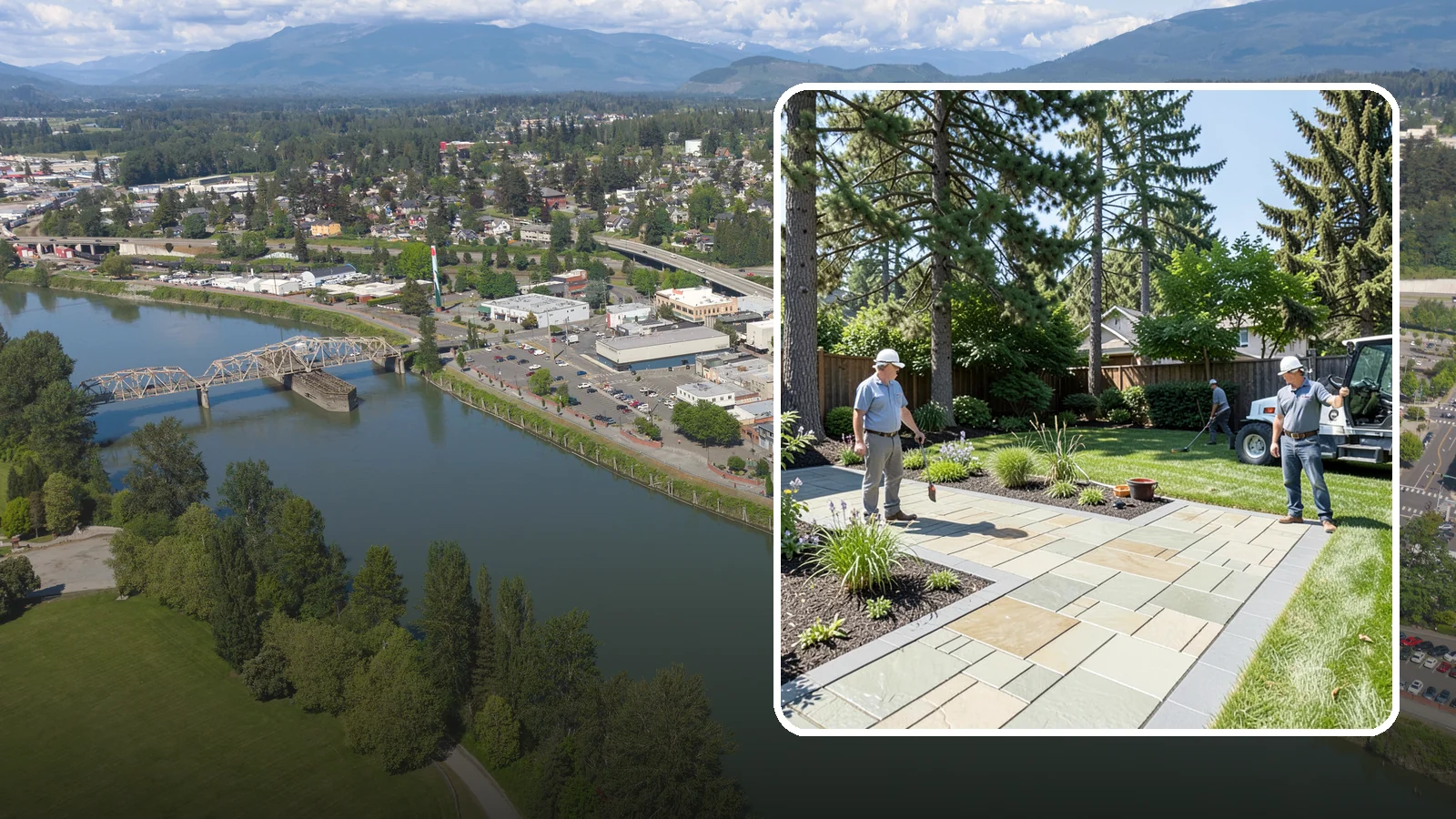 Decorative Concrete in Mount Vernon, Skagit County, WA - We transform plain gray slabs into custom decorative concrete surfaces sealed to withstand constant Northwest moisture.