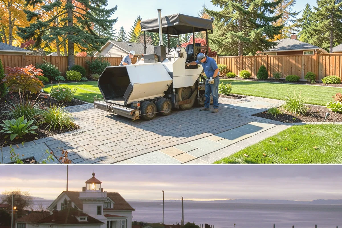 Decorative Concrete in Mukilteo, Snohomish County, WA - Warm, dry conditions in summer produce the best color development and sealer bonding, since damp or cold weather interferes with...