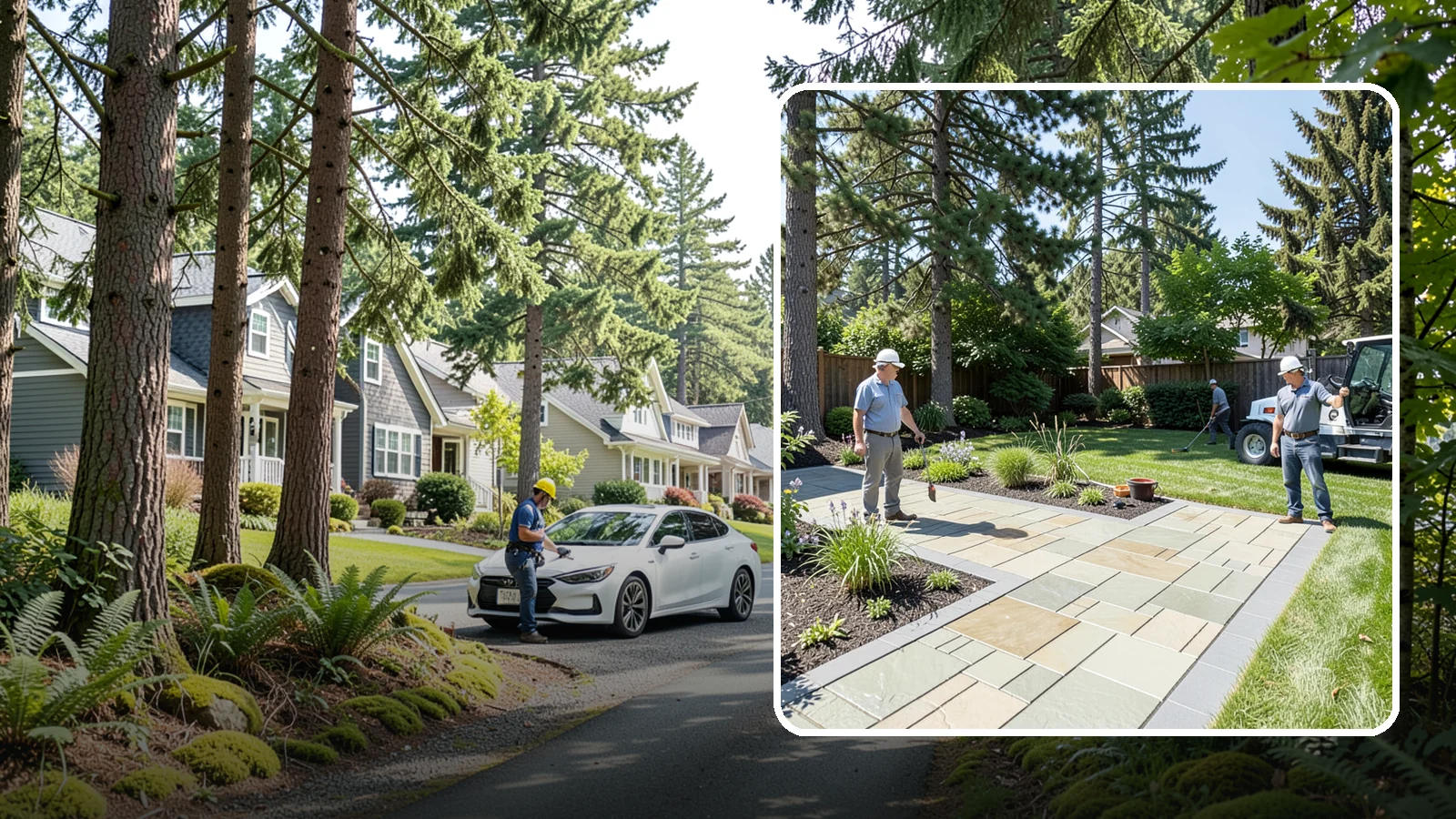 Decorative Concrete in Normandy Park, King County, WA - We transform plain gray slabs into custom decorative concrete surfaces sealed to withstand constant Northwest moisture.