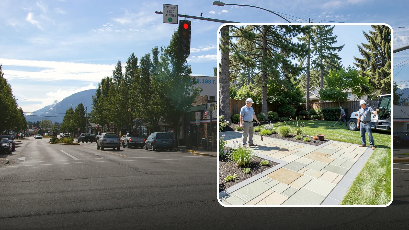Decorative Concrete in North Bend, King County, WA - We transform plain gray slabs into custom decorative concrete surfaces sealed to withstand constant Northwest moisture.