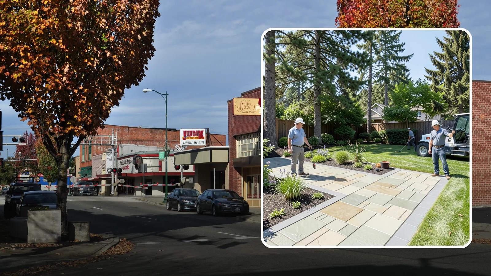 Decorative Concrete in Puyallup, Pierce County, WA - We transform plain gray slabs into custom decorative concrete surfaces sealed to withstand constant Northwest moisture.