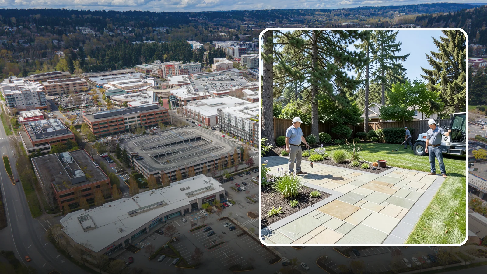 Decorative Concrete in Redmond, King County, WA - We transform plain gray slabs into custom decorative concrete surfaces sealed to withstand constant Northwest moisture.