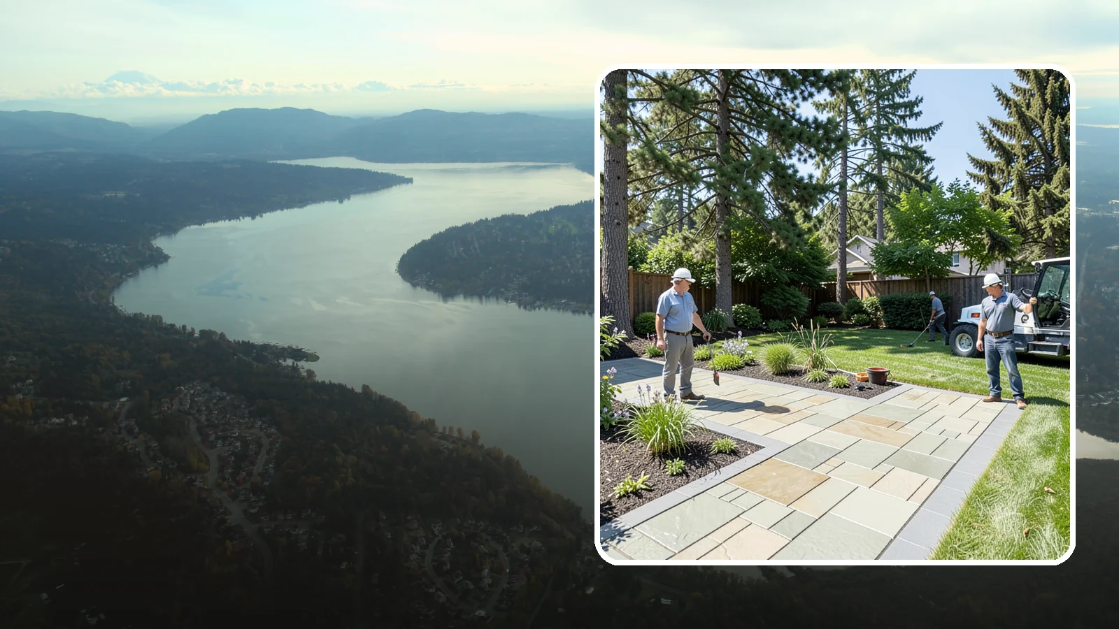 Decorative Concrete in Sammamish, King County, WA - We transform plain gray slabs into custom decorative concrete surfaces sealed to withstand constant Northwest moisture.