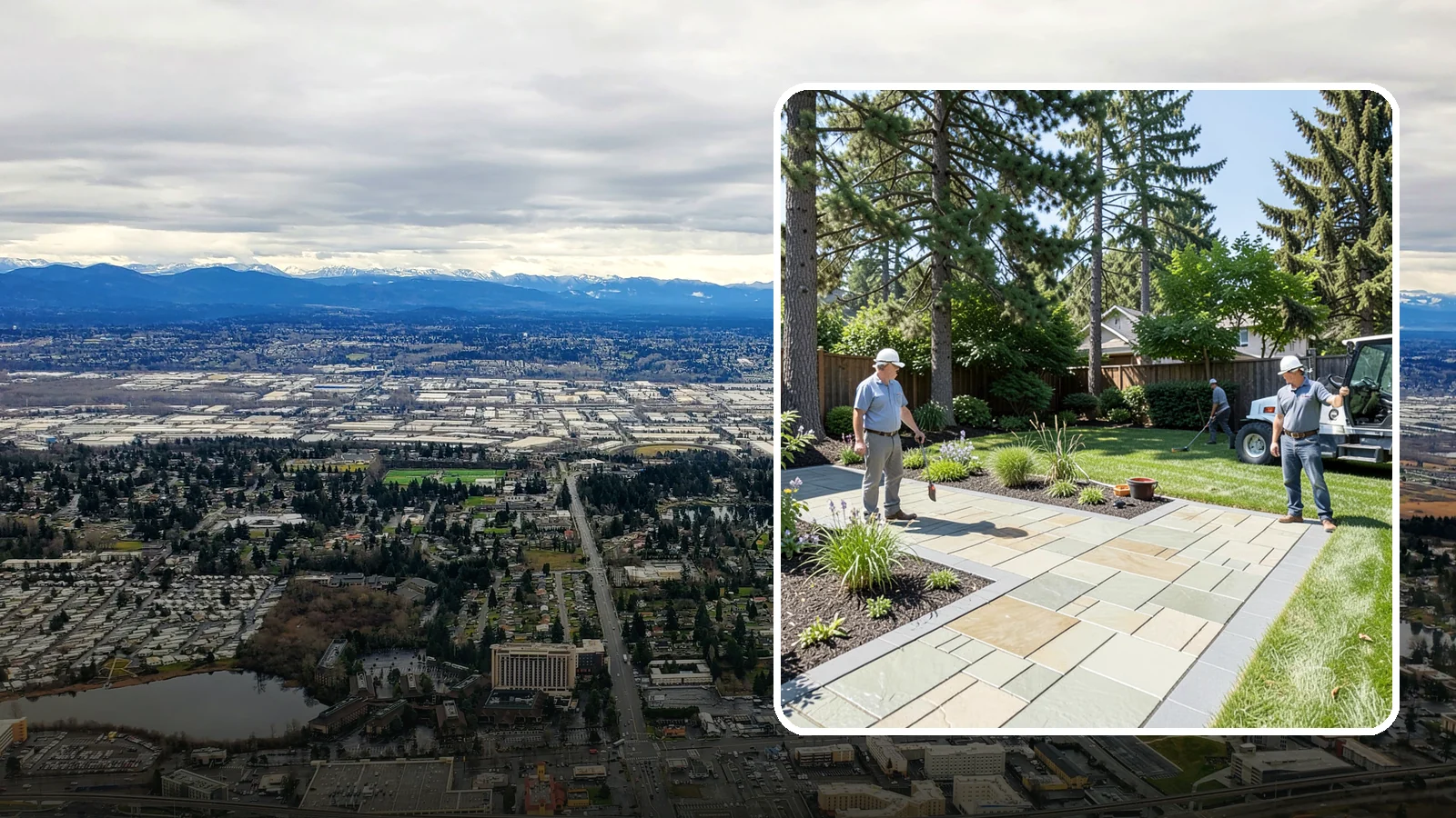 Decorative Concrete in SeaTac, King County, WA - We transform plain gray slabs into custom decorative concrete surfaces sealed to withstand constant Northwest moisture.