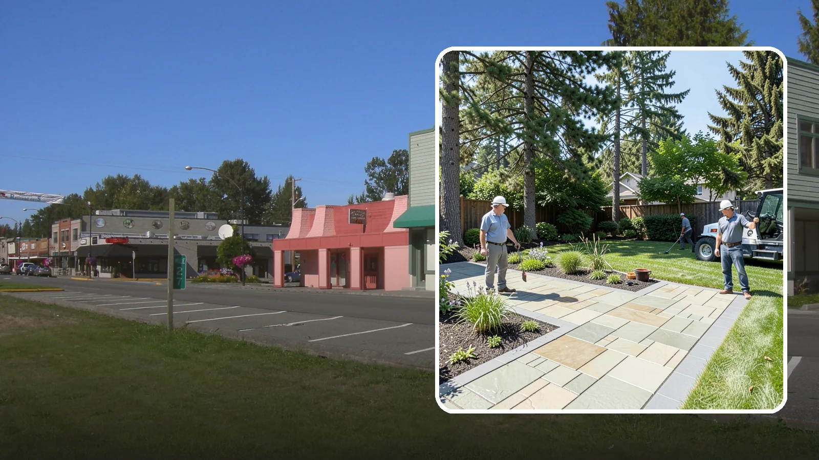 Decorative Concrete in Snoqualmie, King County, WA - We transform plain gray slabs into custom decorative concrete surfaces sealed to withstand constant Northwest moisture.