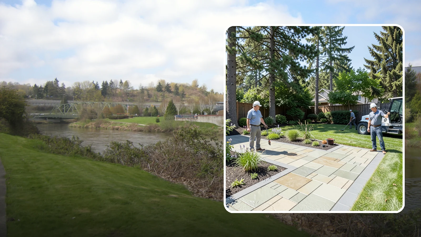Decorative Concrete in Tukwila, King County, WA - We transform plain gray slabs into custom decorative concrete surfaces sealed to withstand constant Northwest moisture.
