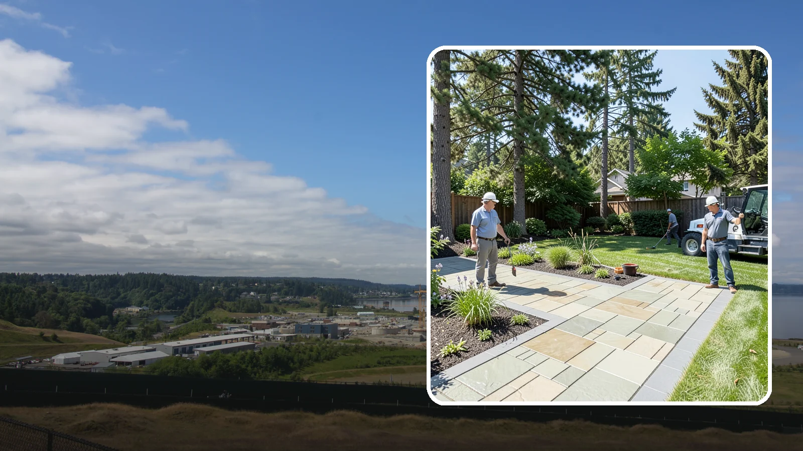 Decorative Concrete in University Place, Pierce County, WA - We transform plain gray slabs into custom decorative concrete surfaces sealed to withstand constant Northwest moisture.