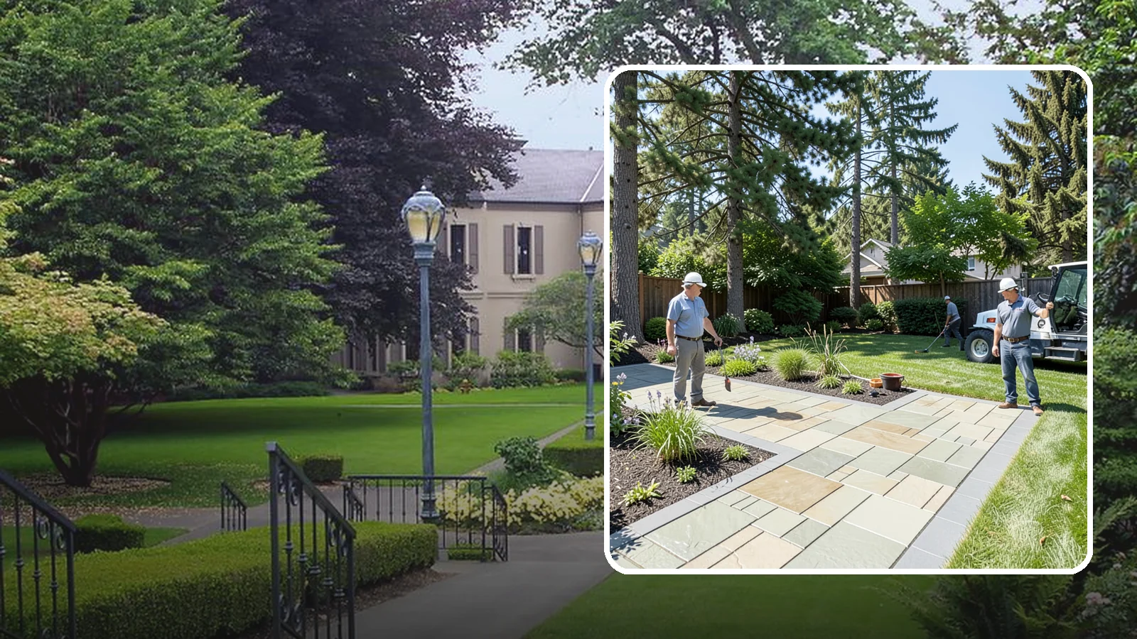 Decorative Concrete in Woodinville, King County, WA - We transform plain gray slabs into custom decorative concrete surfaces sealed to withstand constant Northwest moisture.