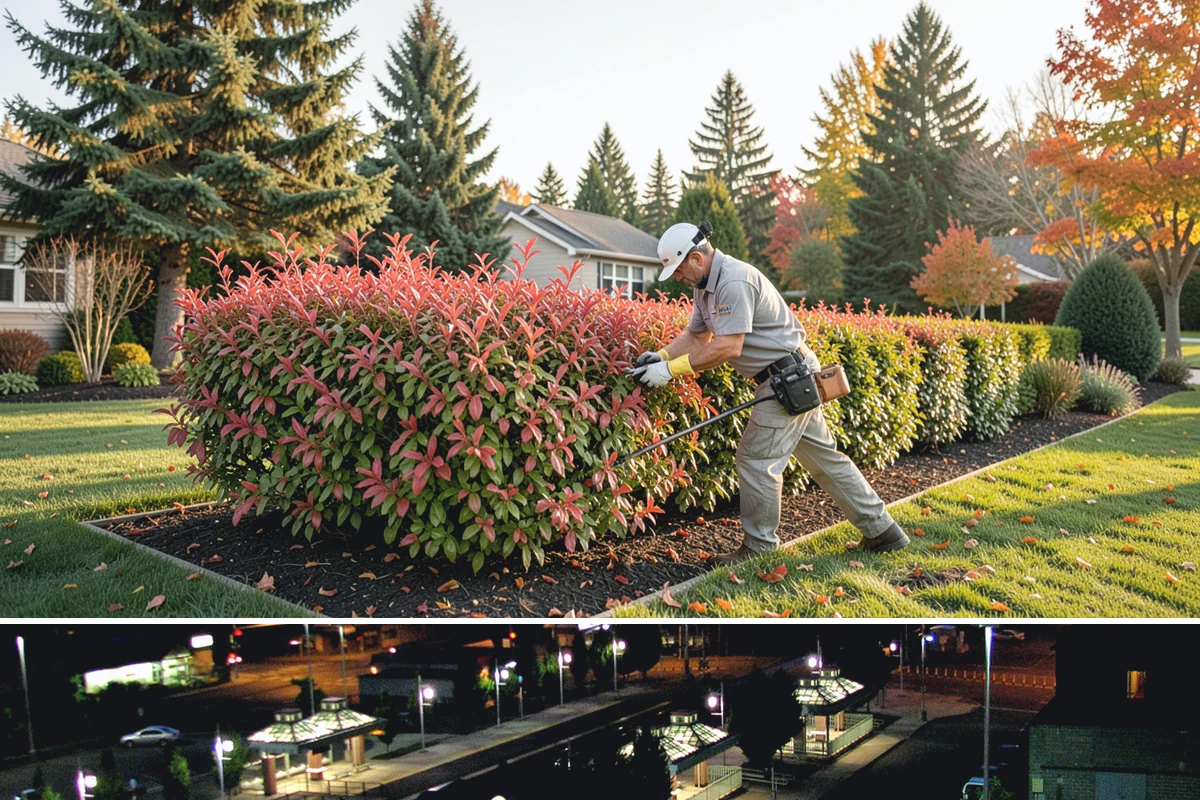 Decorative Mulch Installation in Auburn, King County, WA - Spring installation showcases color through the growing season, while cool, damp PNW weather helps freshly dyed mulch set without...