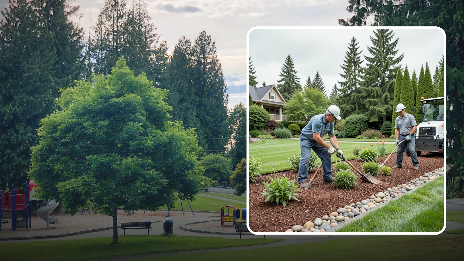 Decorative Mulch Installation in Bonney Lake, Pierce County, WA - Premium colored or specialty mulch installed to give beds a designer, high-contrast finish.