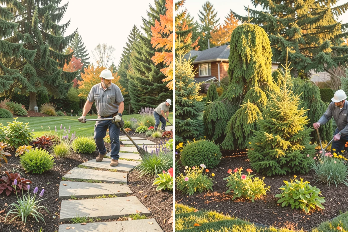 Decorative Mulch Installation in Brier, Snohomish County, WA - Clear and edge the beds to a crisp, defined line
