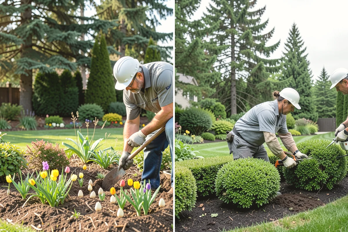 Decorative Mulch Installation in Burien, King County, WA - Clear and edge the beds to a crisp, defined line
