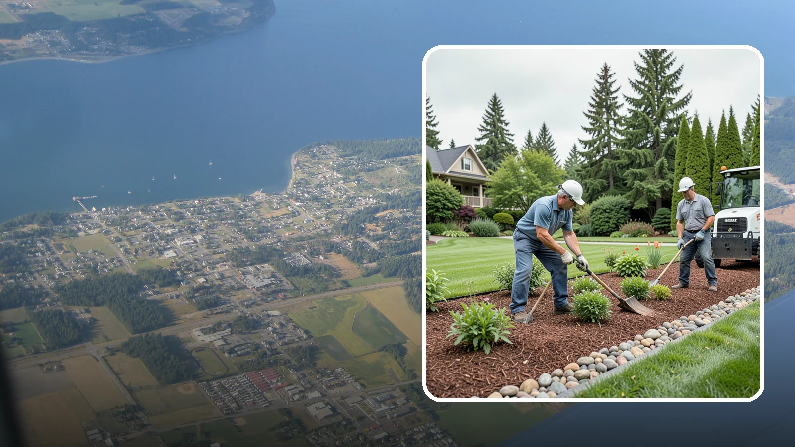 Decorative Mulch Installation in Coupeville, Island County, WA - Premium colored or specialty mulch installed to give beds a designer, high-contrast finish.