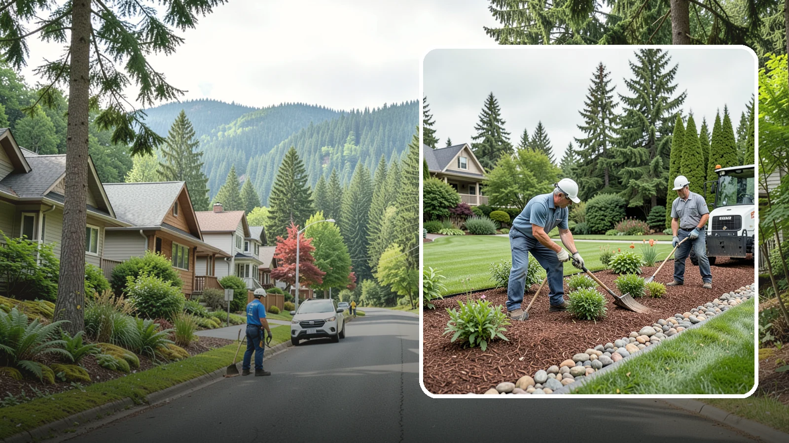 Decorative Mulch Installation in Darrington, Snohomish County, WA - Premium colored or specialty mulch installed to give beds a designer, high-contrast finish.