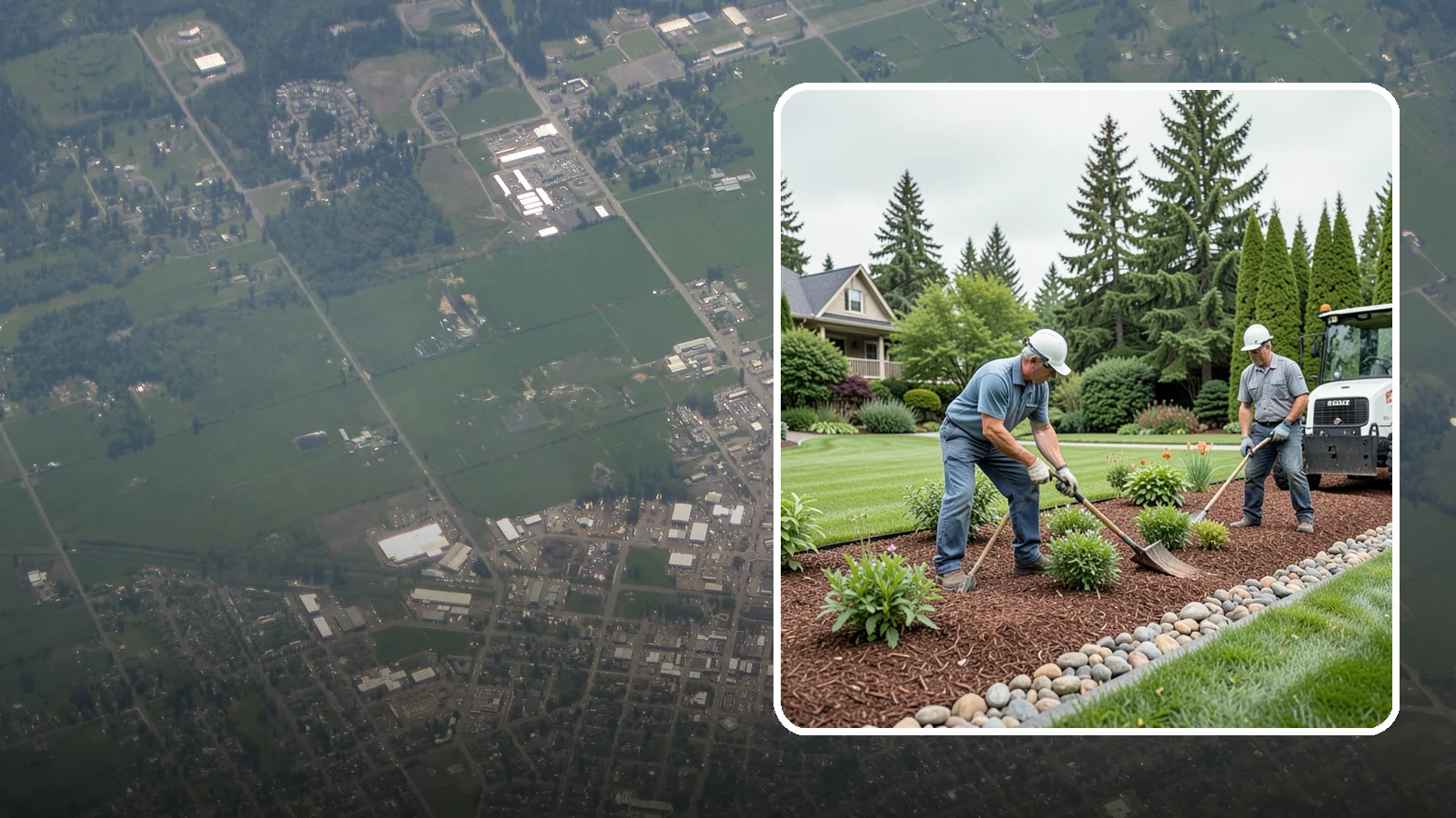 Decorative Mulch Installation in Enumclaw, King County, WA - Premium colored or specialty mulch installed to give beds a designer, high-contrast finish.