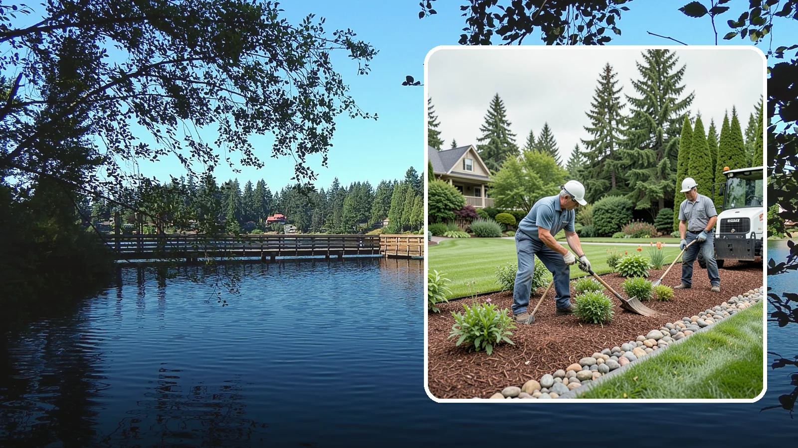 Decorative Mulch Installation in Federal Way, King County, WA - Premium colored or specialty mulch installed to give beds a designer, high-contrast finish.