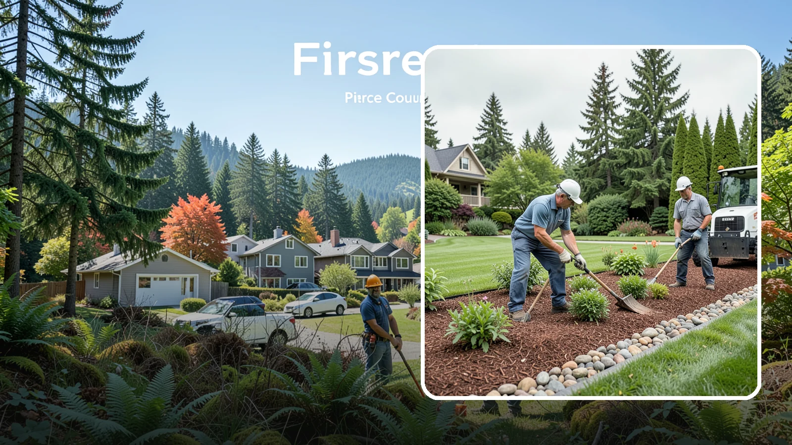 Decorative Mulch Installation in Fircrest, Pierce County, WA - Premium colored or specialty mulch installed to give beds a designer, high-contrast finish.