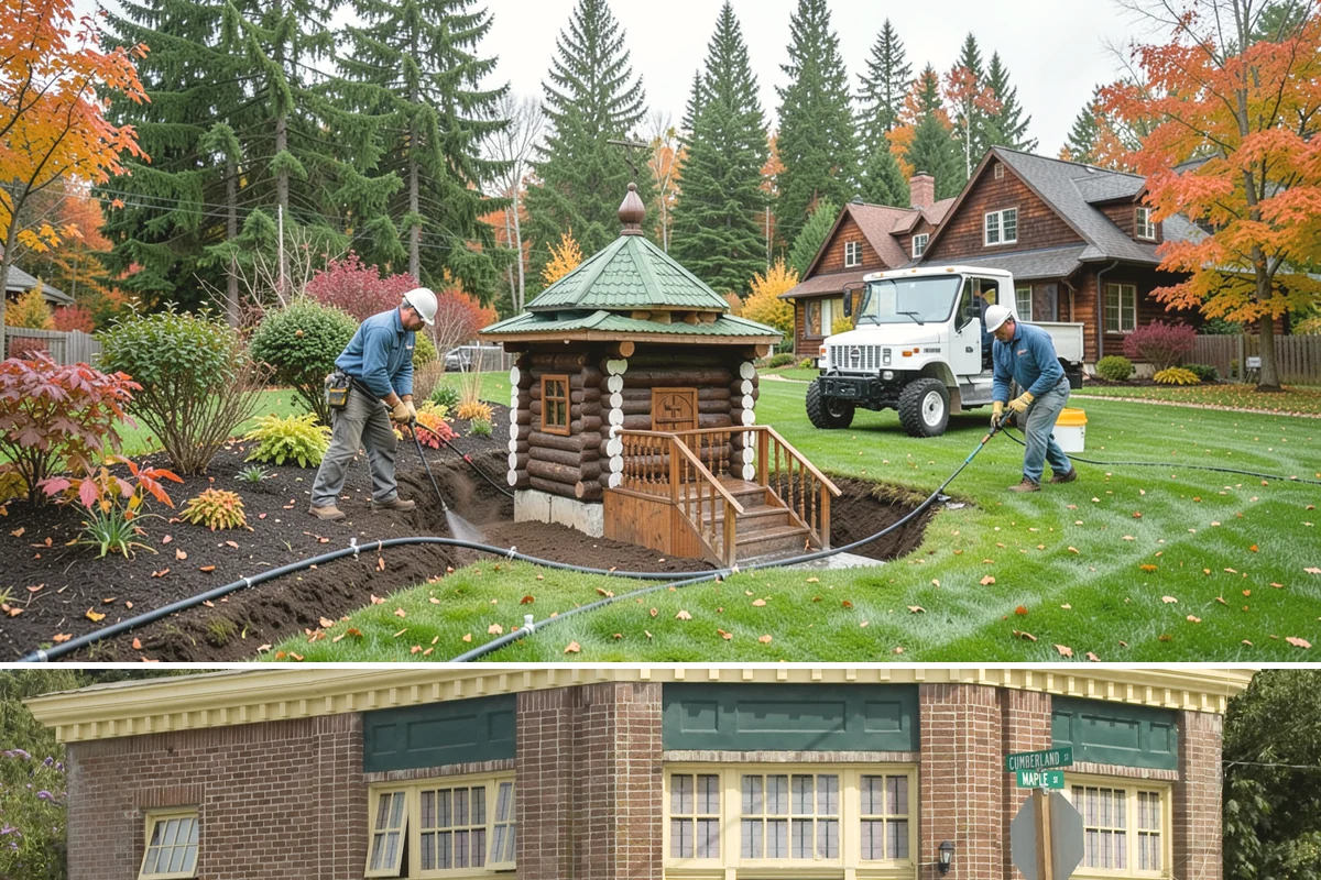 Decorative Mulch Installation in Hamilton, Skagit County, WA - Spring installation showcases color through the growing season, while cool, damp PNW weather helps freshly dyed mulch set without...