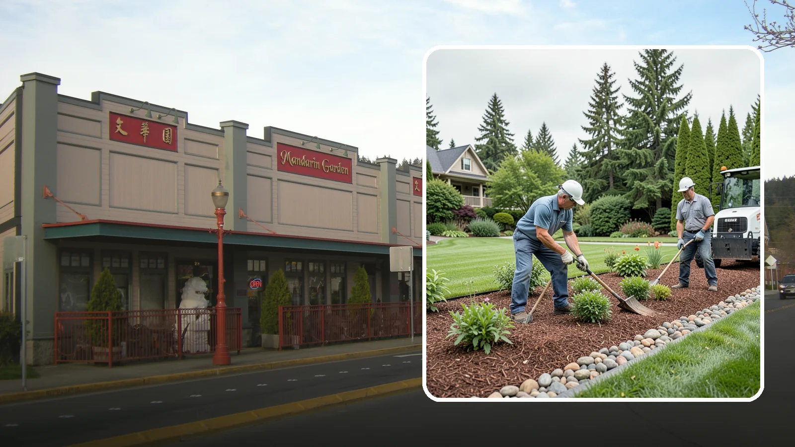 Decorative Mulch Installation in Issaquah, King County, WA - Premium colored or specialty mulch installed to give beds a designer, high-contrast finish.