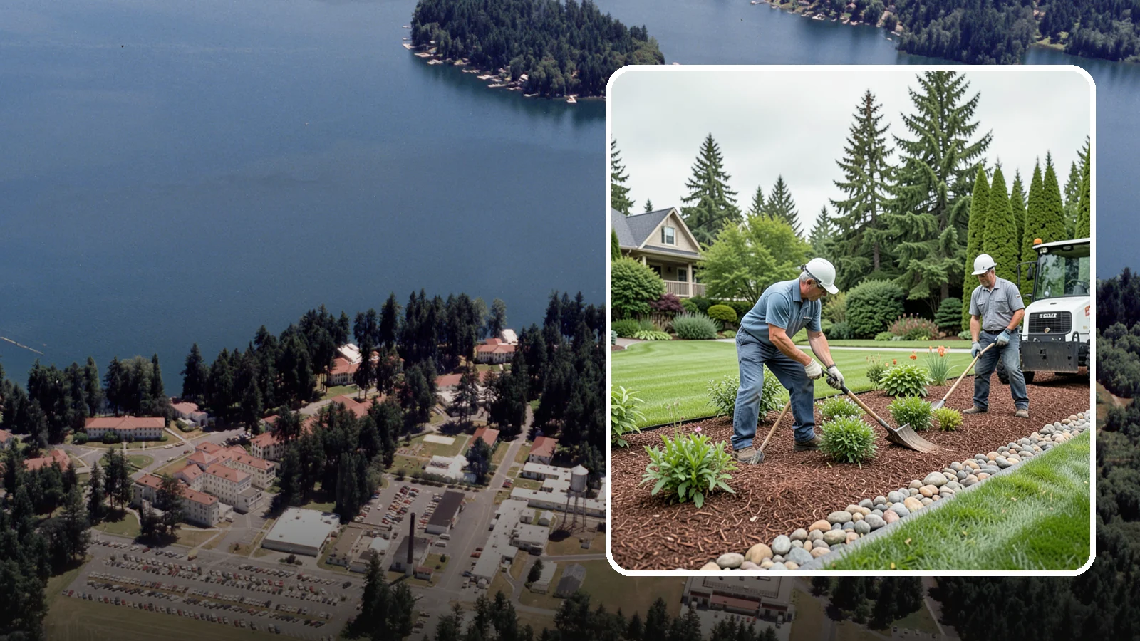 Decorative Mulch Installation in Lakewood, Pierce County, WA - Premium colored or specialty mulch installed to give beds a designer, high-contrast finish.