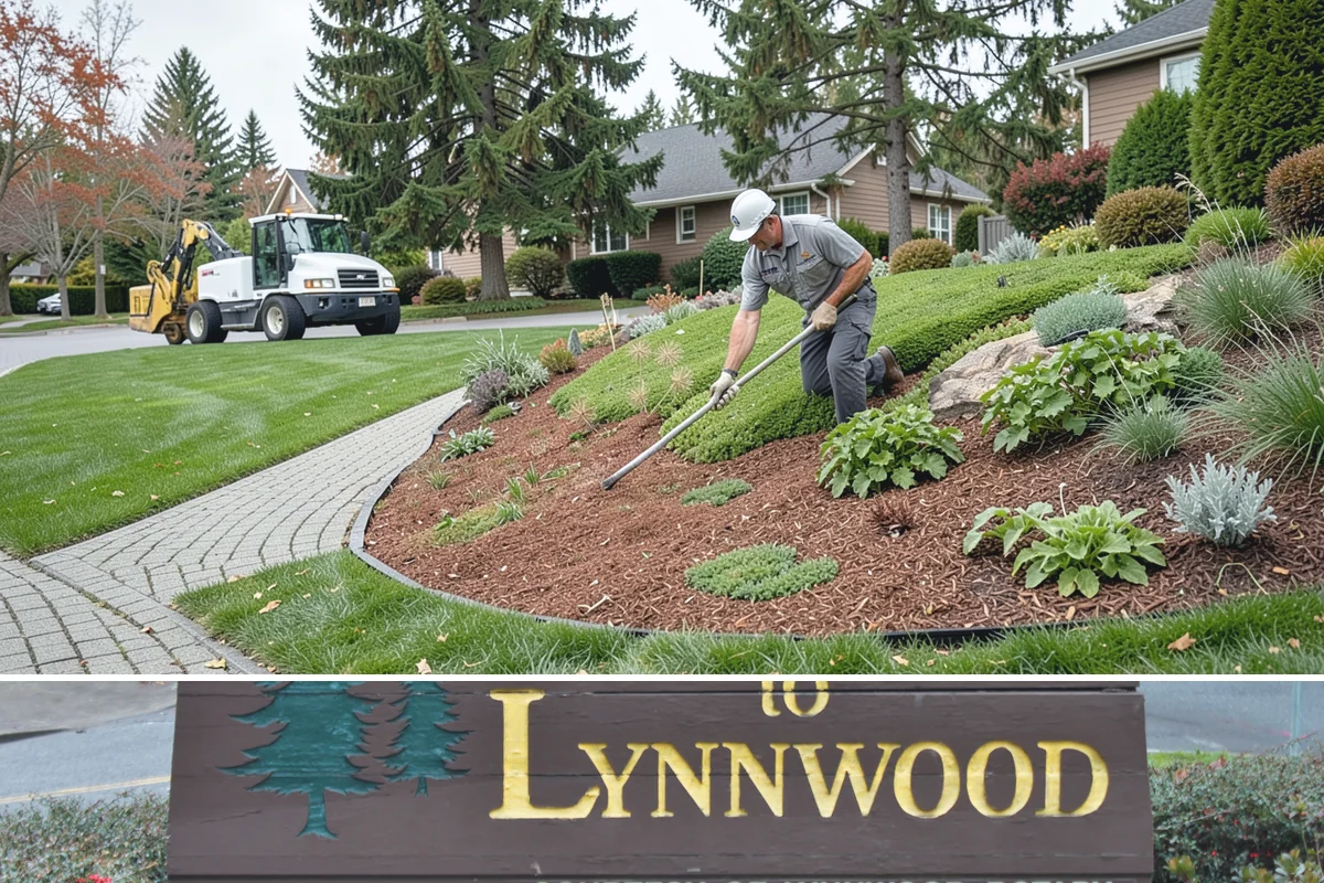 Decorative Mulch Installation in Lynnwood, Snohomish County, WA - Spring installation showcases color through the growing season, while cool, damp PNW weather helps freshly dyed mulch set without...