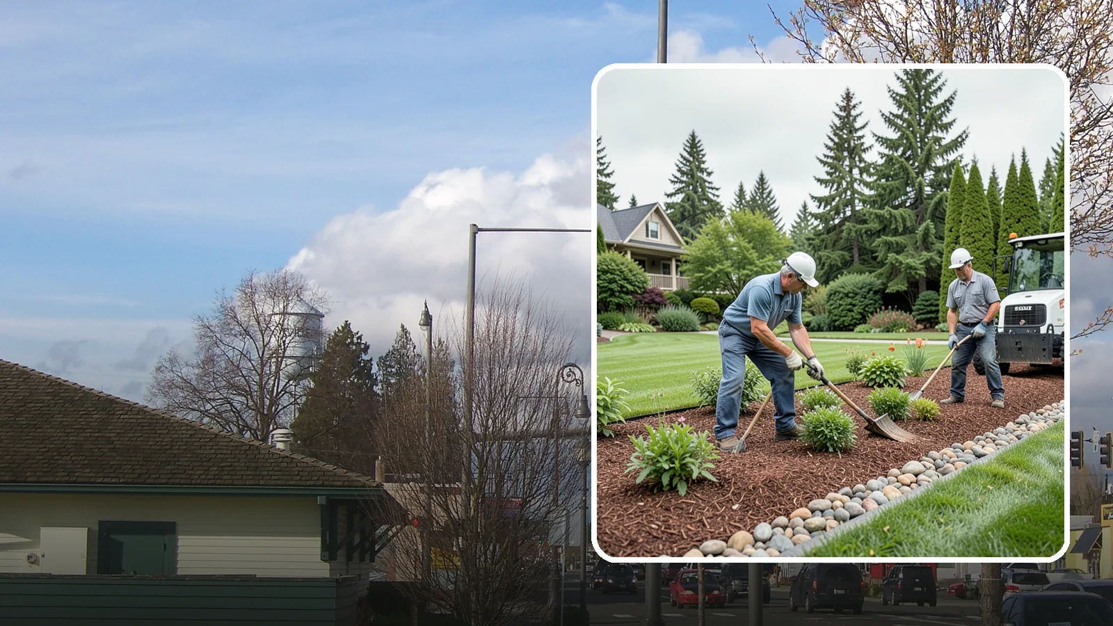 Decorative Mulch Installation in Marysville, Snohomish County, WA - Premium colored or specialty mulch installed to give beds a designer, high-contrast finish.