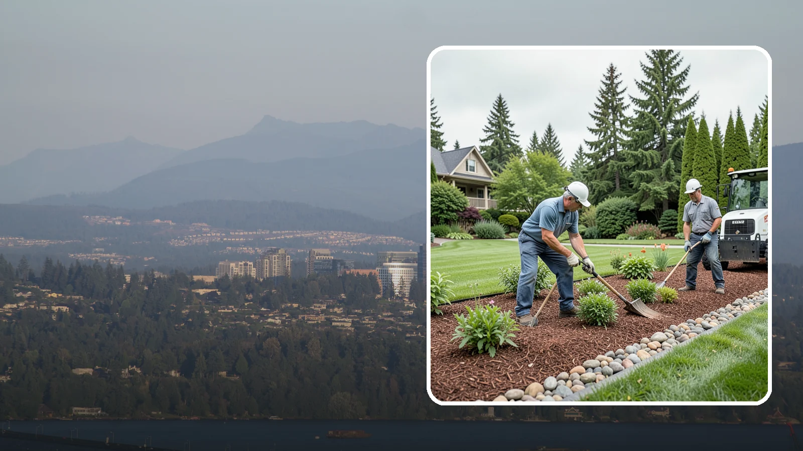 Decorative Mulch Installation in Medina, King County, WA - Premium colored or specialty mulch installed to give beds a designer, high-contrast finish.