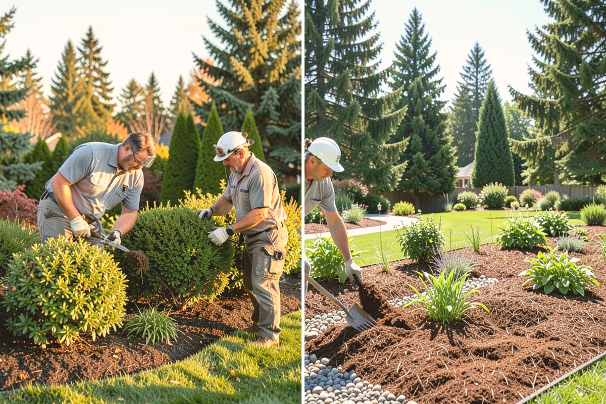 Decorative Mulch Installation in Newcastle, King County, WA - Clear and edge the beds to a crisp, defined line