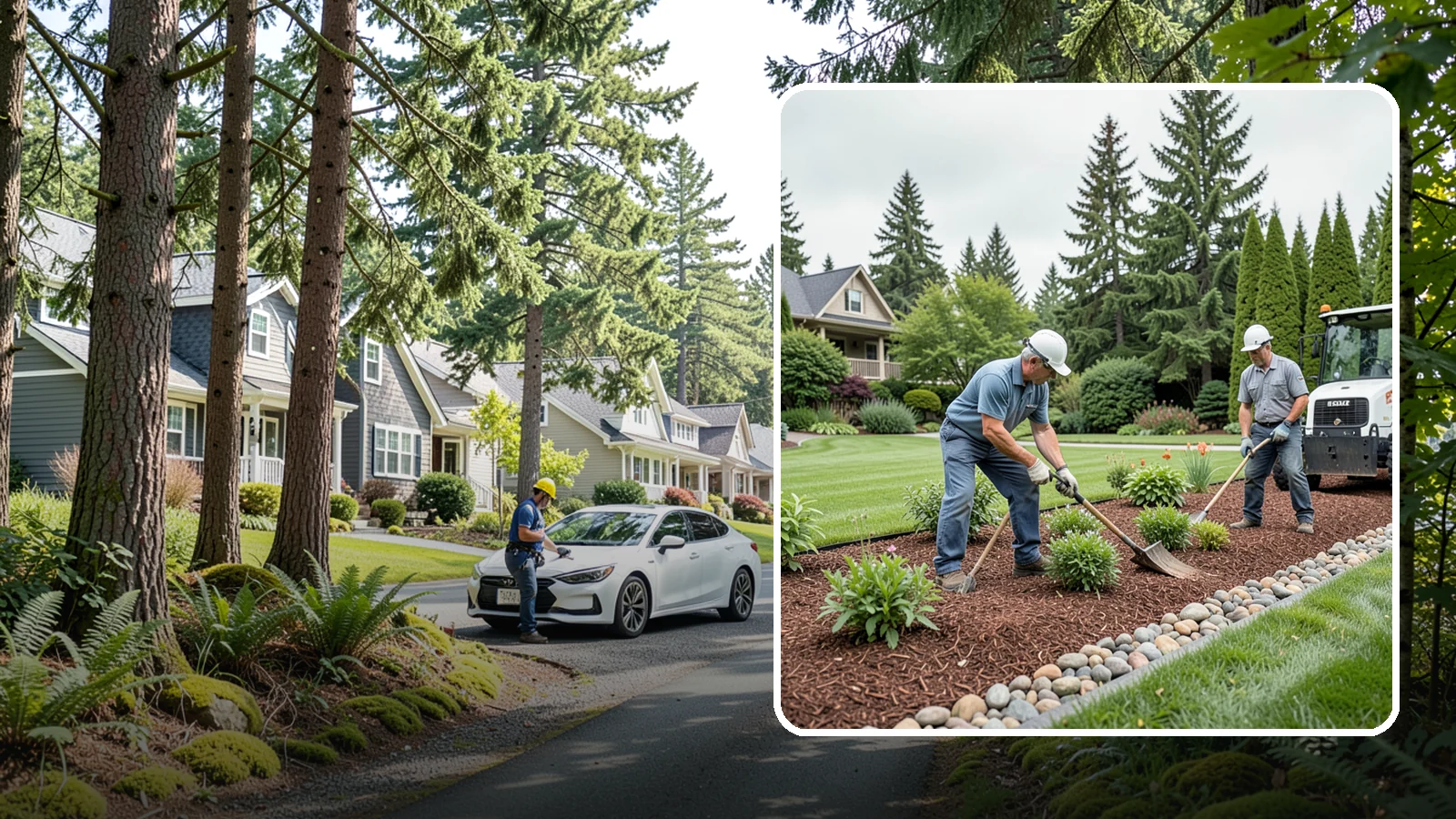 Decorative Mulch Installation in Normandy Park, King County, WA - Premium colored or specialty mulch installed to give beds a designer, high-contrast finish.