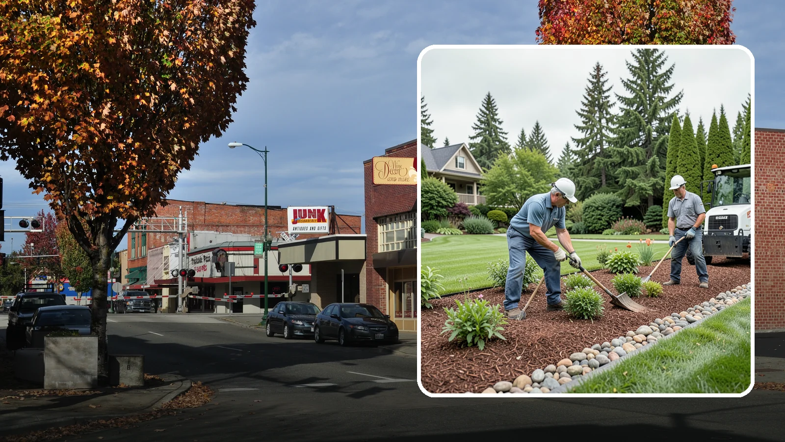 Decorative Mulch Installation in Puyallup, Pierce County, WA - Premium colored or specialty mulch installed to give beds a designer, high-contrast finish.