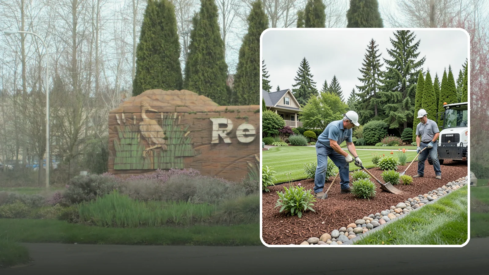 Decorative Mulch Installation in Renton, King County, WA - Premium colored or specialty mulch installed to give beds a designer, high-contrast finish.