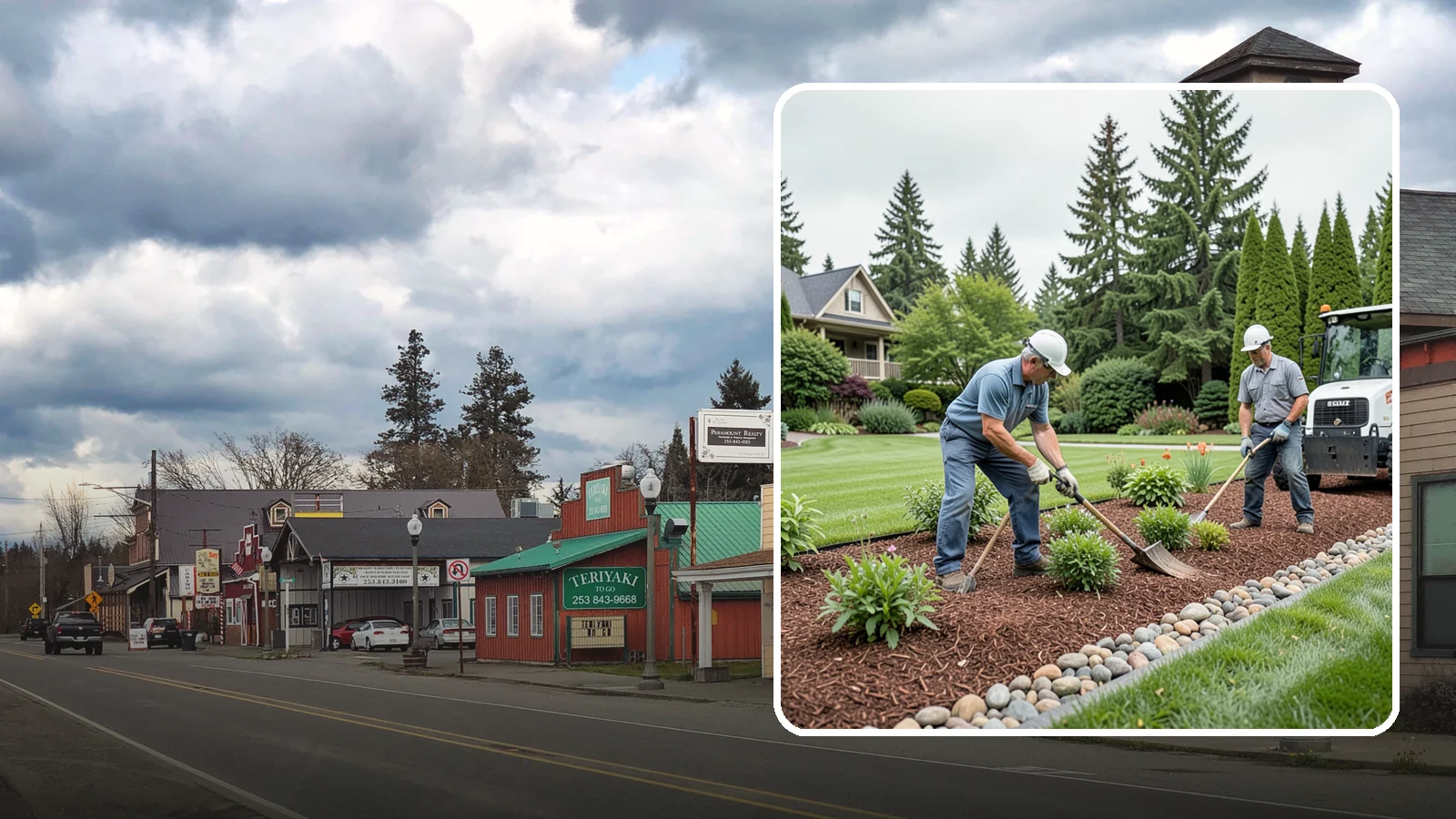 Decorative Mulch Installation in Roy, Pierce County, WA - Premium colored or specialty mulch installed to give beds a designer, high-contrast finish.