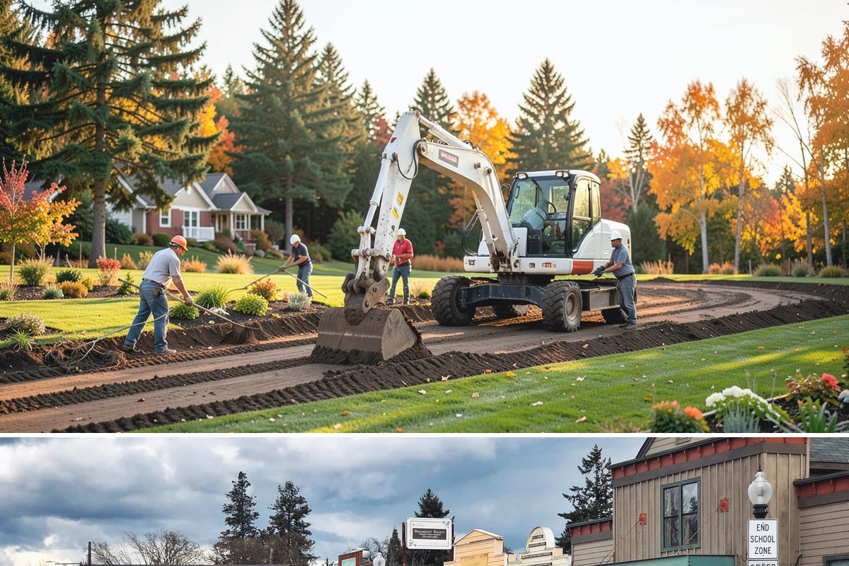 Decorative Mulch Installation in Roy, Pierce County, WA - Spring installation showcases color through the growing season, while cool, damp PNW weather helps freshly dyed mulch set without...
