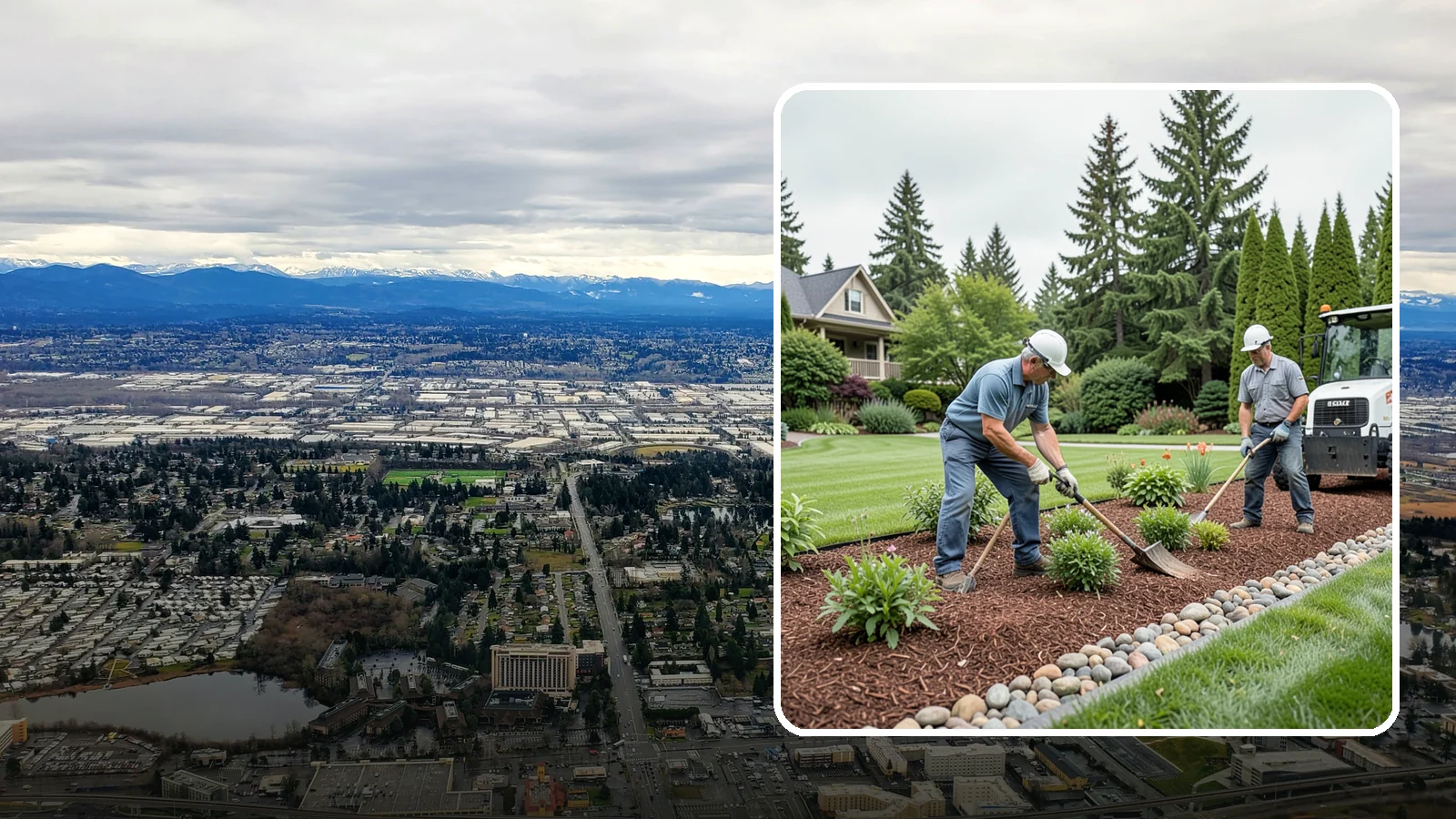 Decorative Mulch Installation in SeaTac, King County, WA - Premium colored or specialty mulch installed to give beds a designer, high-contrast finish.