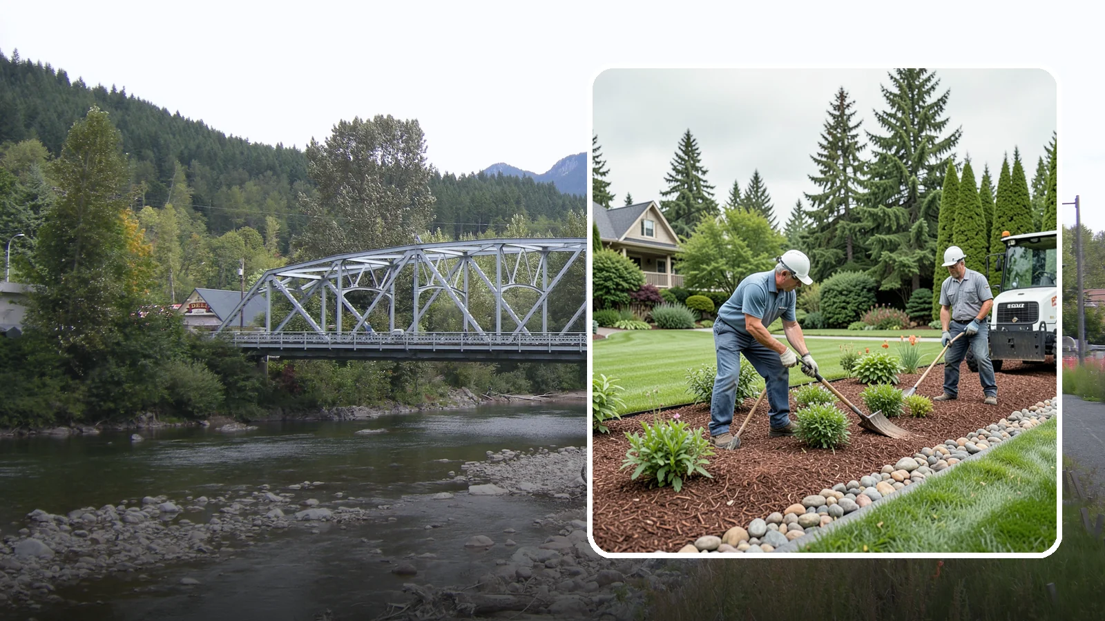 Decorative Mulch Installation in Skykomish, King County, WA - Premium colored or specialty mulch installed to give beds a designer, high-contrast finish.