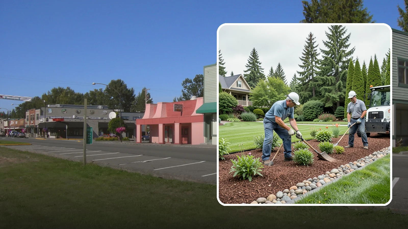 Decorative Mulch Installation in Snoqualmie, King County, WA - Premium colored or specialty mulch installed to give beds a designer, high-contrast finish.