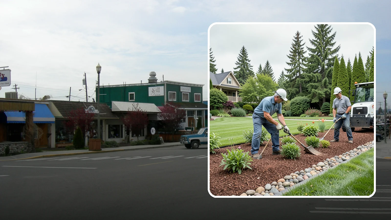Decorative Mulch Installation in Stanwood, Snohomish County, WA - Premium colored or specialty mulch installed to give beds a designer, high-contrast finish.