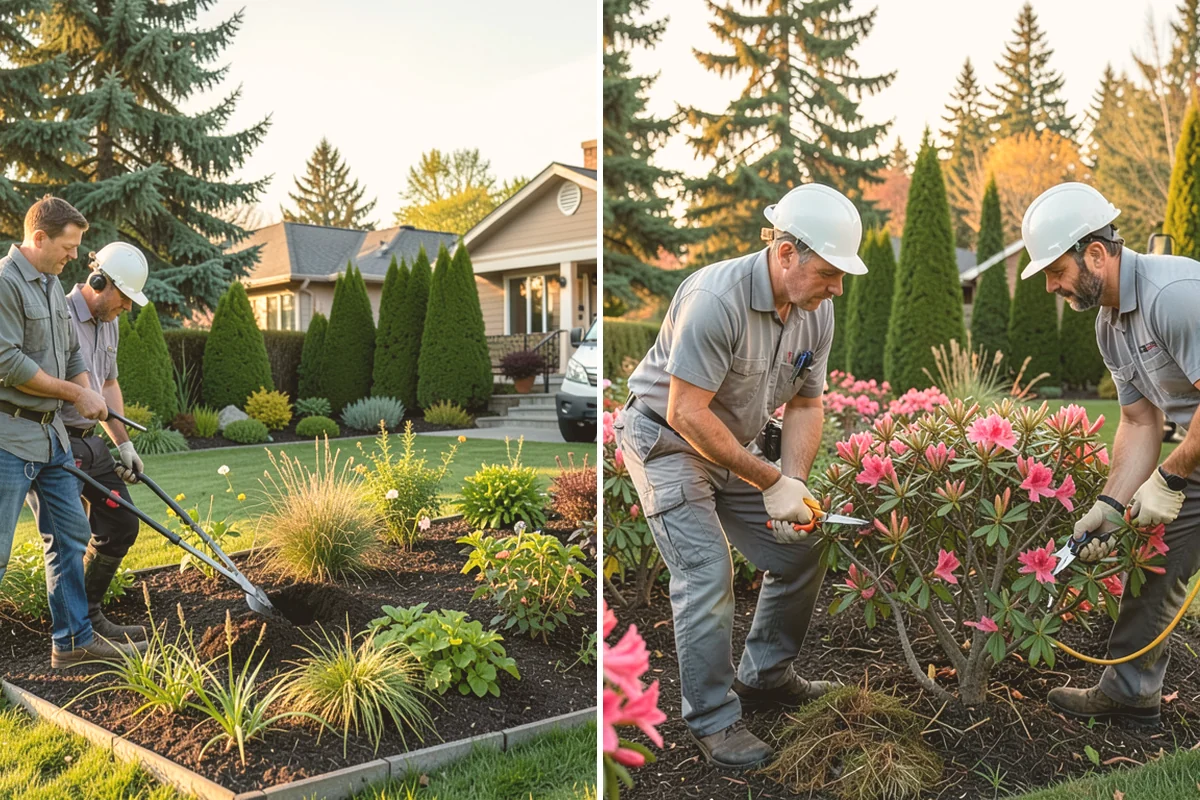 Decorative Mulch Installation in Stanwood, Snohomish County, WA - Clear and edge the beds to a crisp, defined line