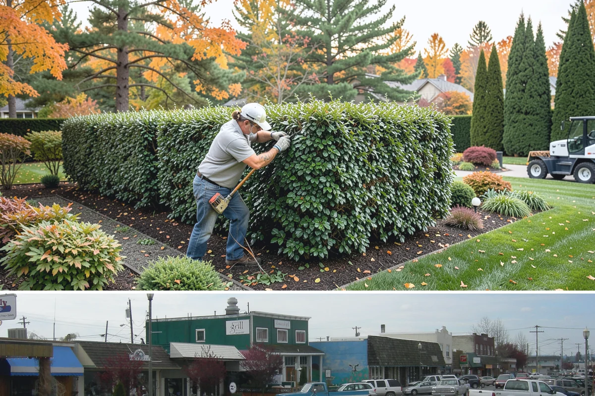 Decorative Mulch Installation in Stanwood, Snohomish County, WA - Spring installation showcases color through the growing season, while cool, damp PNW weather helps freshly dyed mulch set without...