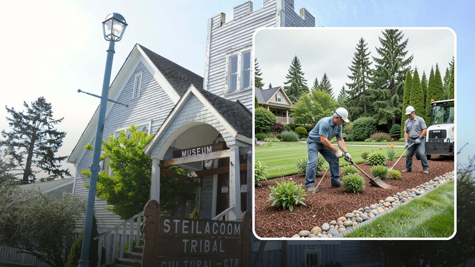 Decorative Mulch Installation in Steilacoom, Pierce County, WA - Premium colored or specialty mulch installed to give beds a designer, high-contrast finish.