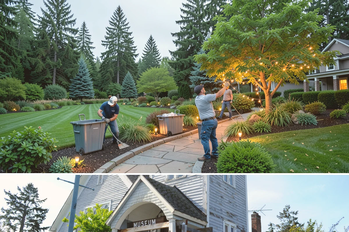 Decorative Mulch Installation in Steilacoom, Pierce County, WA - Spring installation showcases color through the growing season, while cool, damp PNW weather helps freshly dyed mulch set without...
