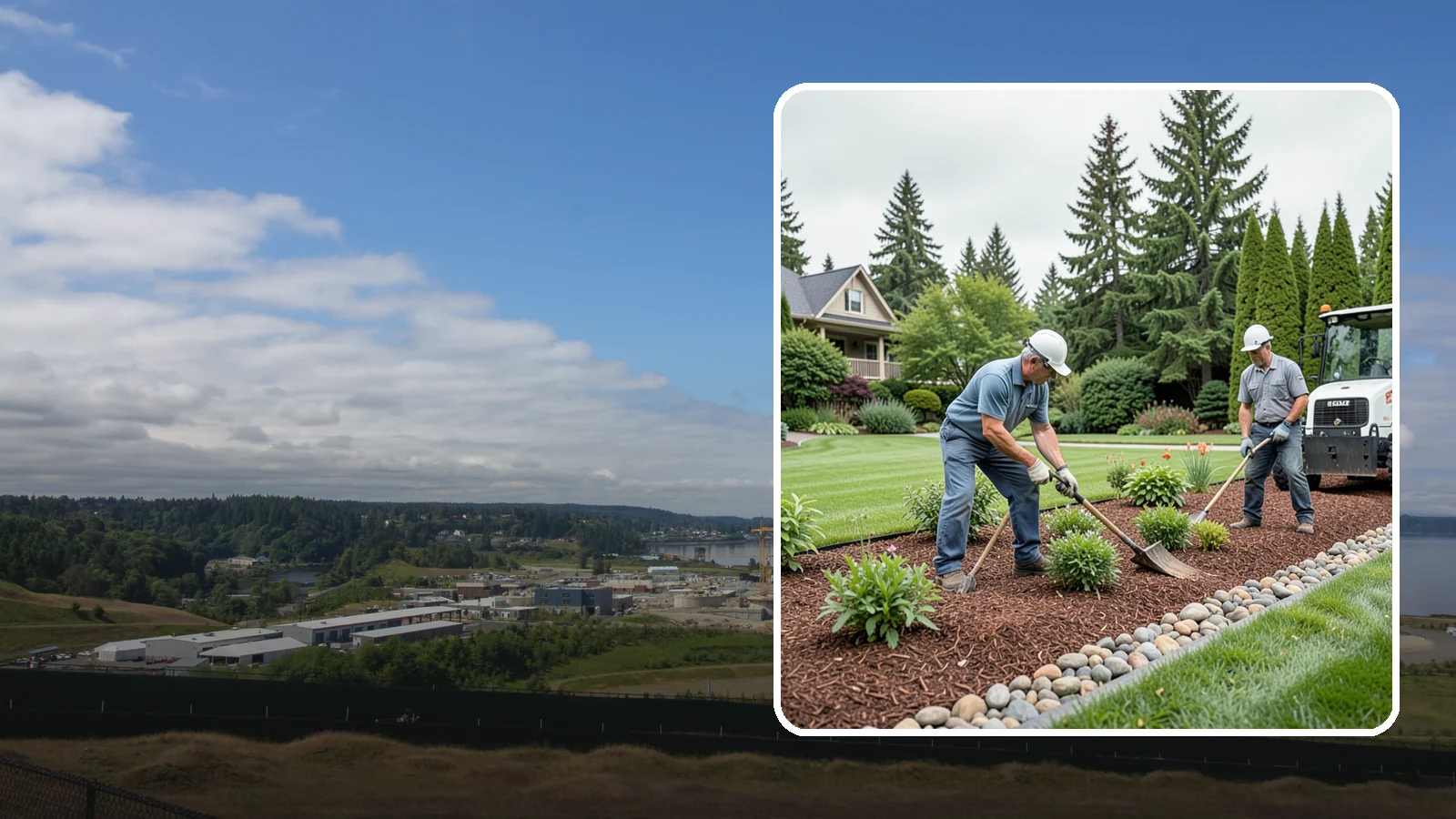 Decorative Mulch Installation in University Place, Pierce County, WA - Premium colored or specialty mulch installed to give beds a designer, high-contrast finish.