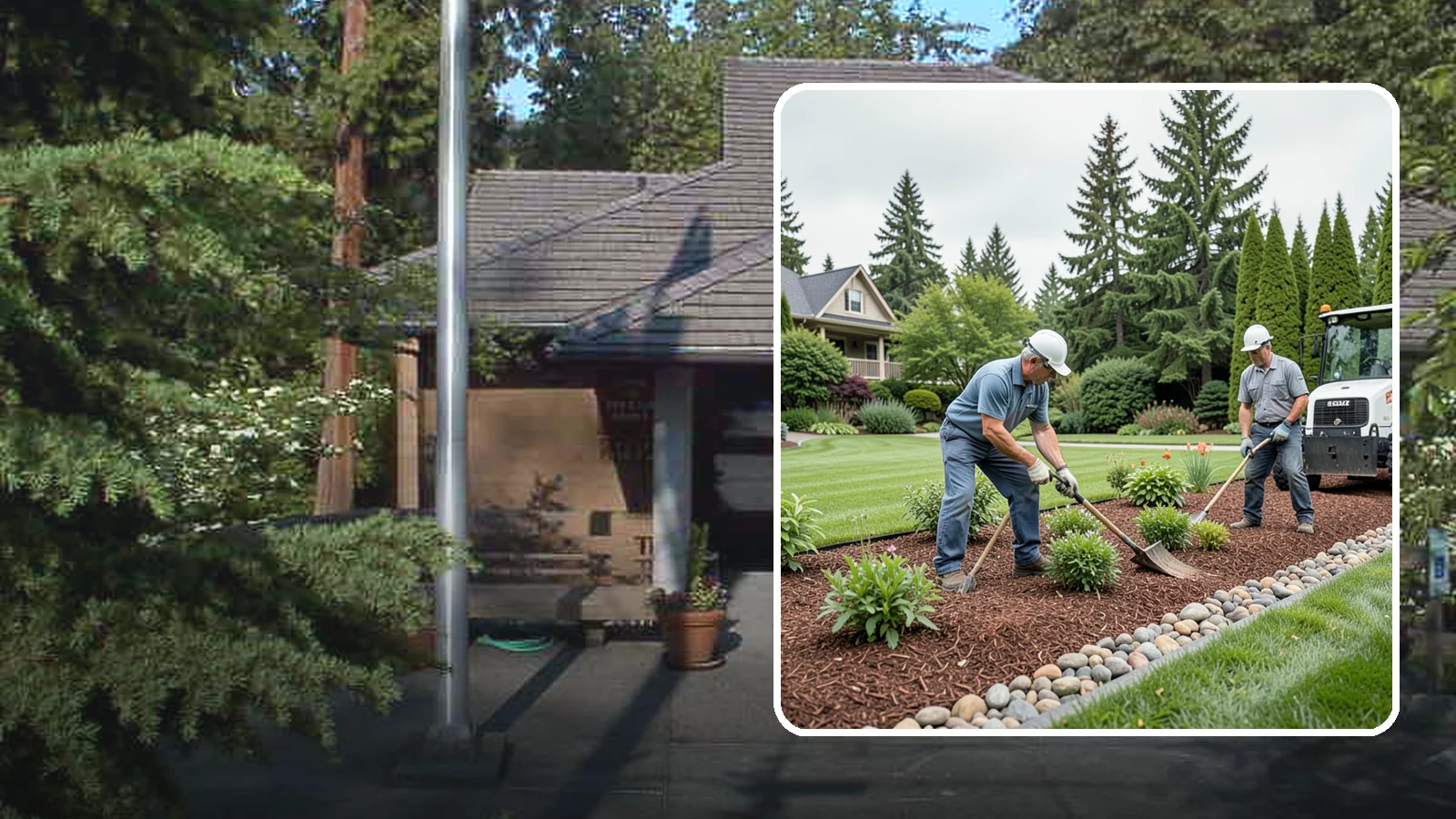 Decorative Mulch Installation in Yarrow Point, King County, WA - Premium colored or specialty mulch installed to give beds a designer, high-contrast finish.