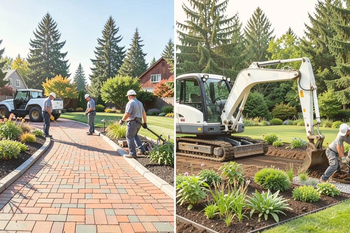 Decorative Rock Installation in Bellevue, King County, WA - Define and excavate the area