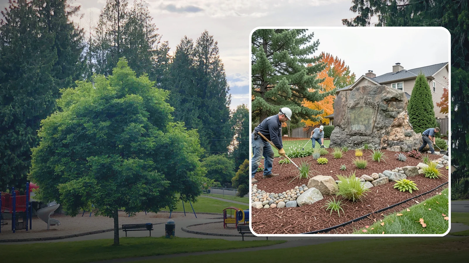 Decorative Rock Installation in Bonney Lake, Pierce County, WA - Ornamental rock and decorative gravel installed for low-maintenance beds, borders, and accents.