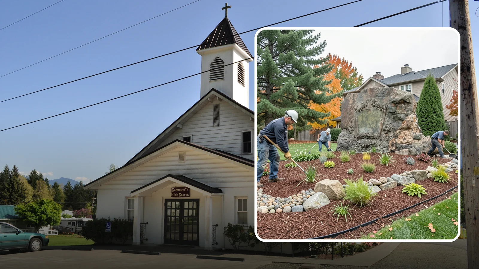 Decorative Rock Installation in Concrete, Skagit County, WA - Ornamental rock and decorative gravel installed for low-maintenance beds, borders, and accents.