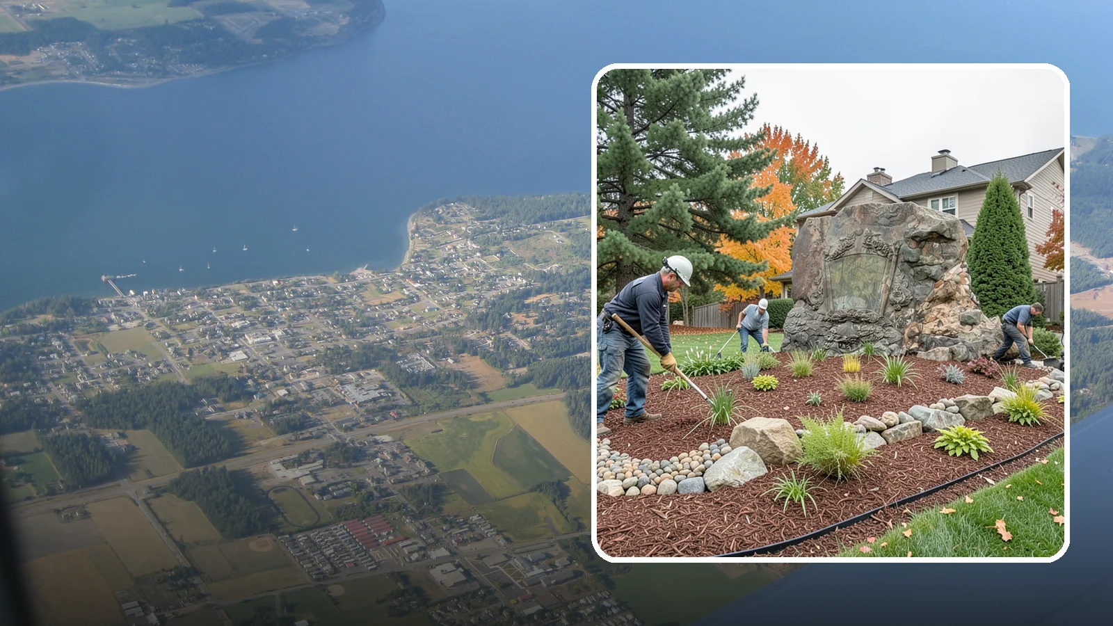 Decorative Rock Installation in Coupeville, Island County, WA - Ornamental rock and decorative gravel installed for low-maintenance beds, borders, and accents.