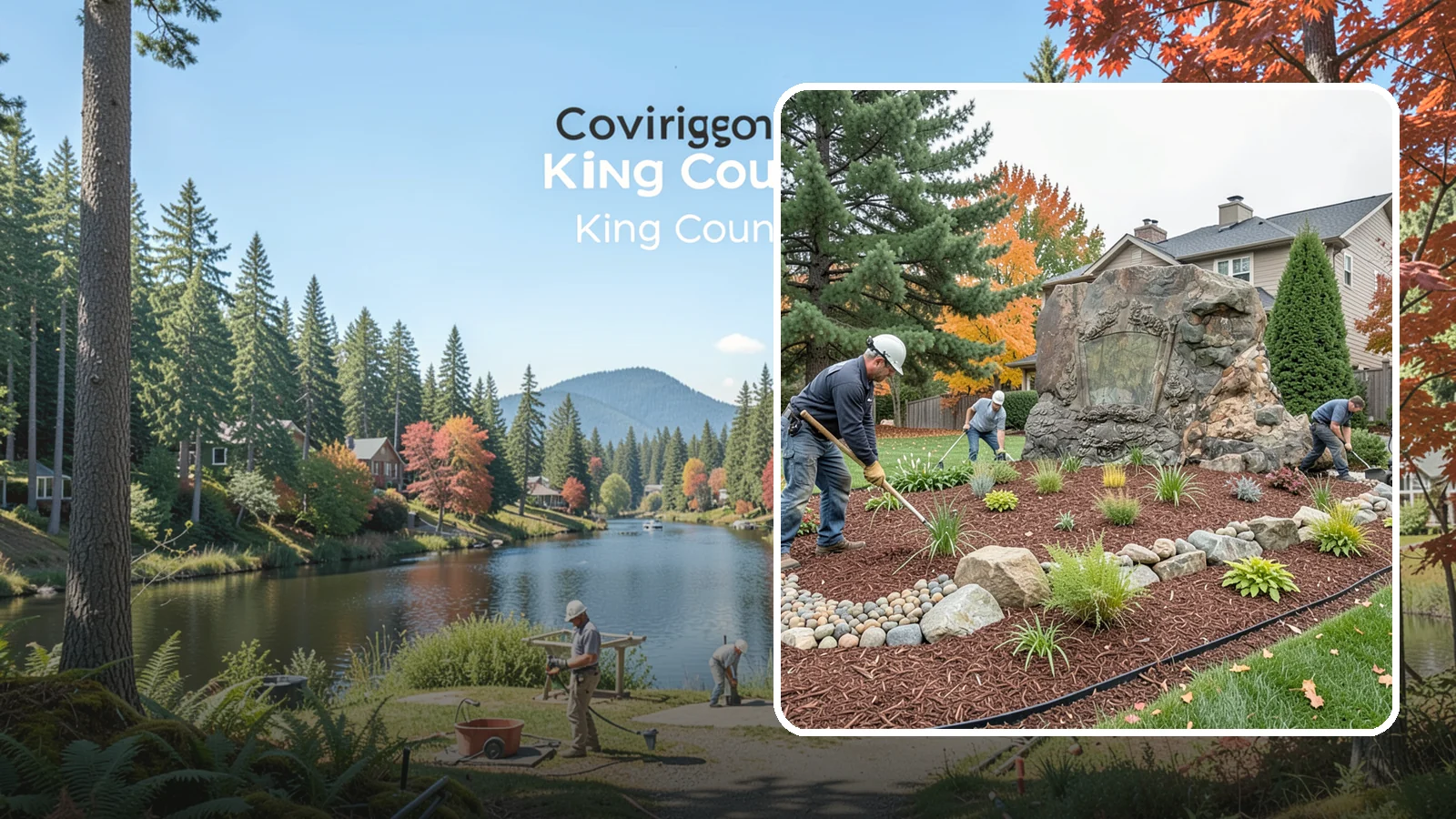 Decorative Rock Installation in Covington, King County, WA - Ornamental rock and decorative gravel installed for low-maintenance beds, borders, and accents.