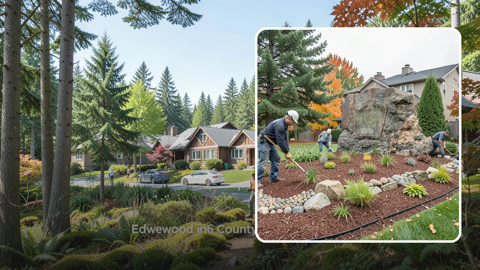Decorative Rock Installation in Edgewood, Pierce County, WA - Ornamental rock and decorative gravel installed for low-maintenance beds, borders, and accents.