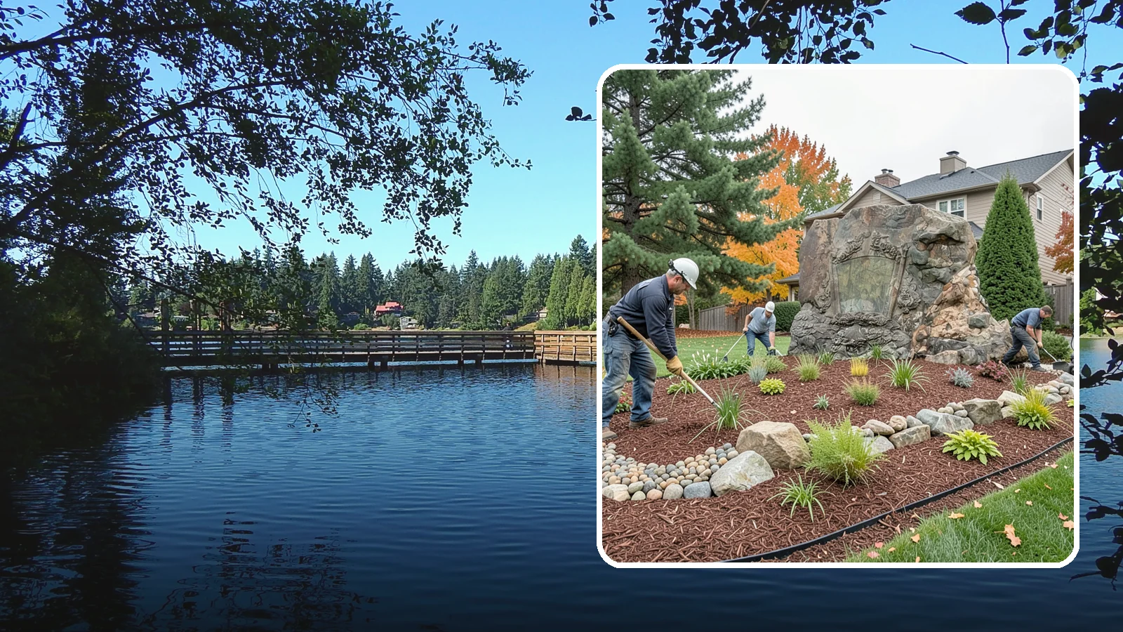 Decorative Rock Installation in Federal Way, King County, WA - Ornamental rock and decorative gravel installed for low-maintenance beds, borders, and accents.
